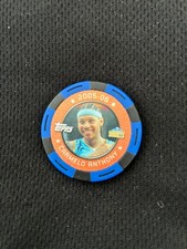 CARMELO ANTHONY TOPPS 2005-06 DENVER NUGGETS BLUE POKER CHIP  BASKETBALL