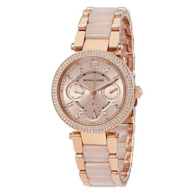 Michael Kors | Parker Blush Crystal | Rose Gold Dials | Ladies Watch MK6110