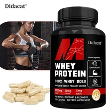 Whey Protein 5000Mg Support Recovery Enhance Lean Muscle,Gluten Free 120Capsules