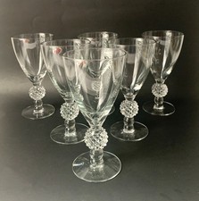 6 Morgantown Golf Ball Wine Glasses Cocktail Goblets Vintage Barware