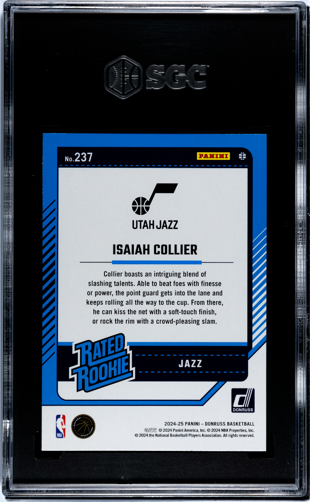 筒香嘉智　DONRUSS PANINI #SS-YT. 0347 2024-25 Panini Donruss - Rated Rookie Isaiah Collier #237