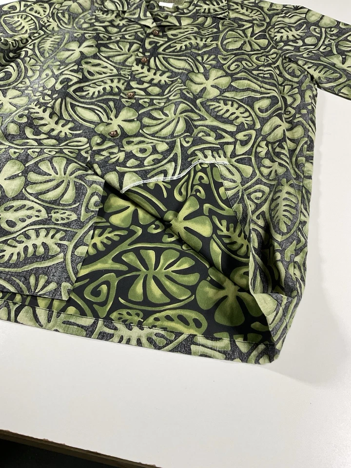 Винтажная гавайская рубашка Attitude Clothing Co размер M цветочный узор Aloha сделано в США 90-е - Изображение 3 из 4