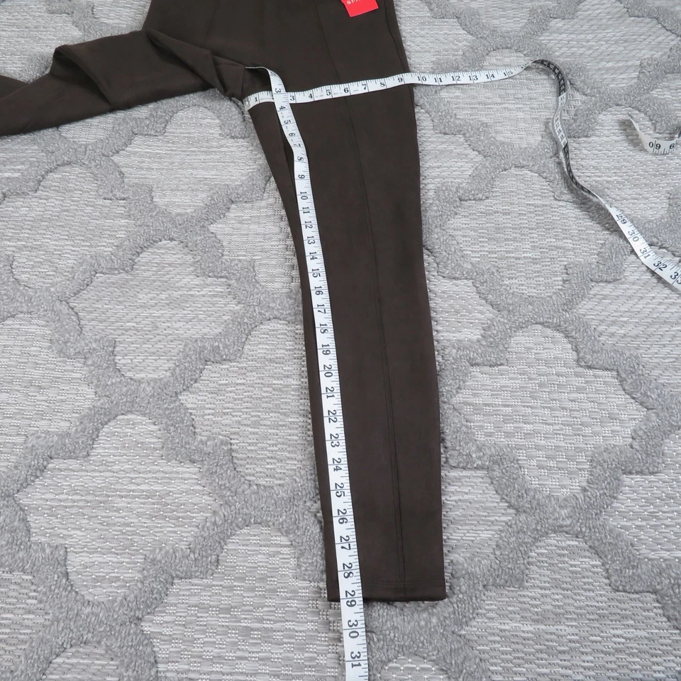 Leggings de gamuza sintética Spanx para mujer medianos marrón chocolate cintura alta nuevos con etiquetas *leer Foto 2 de 4