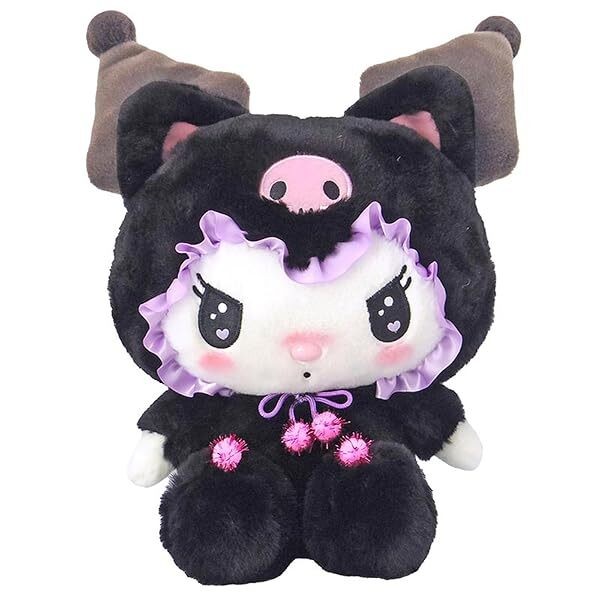Kuromi Black Cat Size M Plush Doll Stuffed Toy SANRIO 201737-24 JP