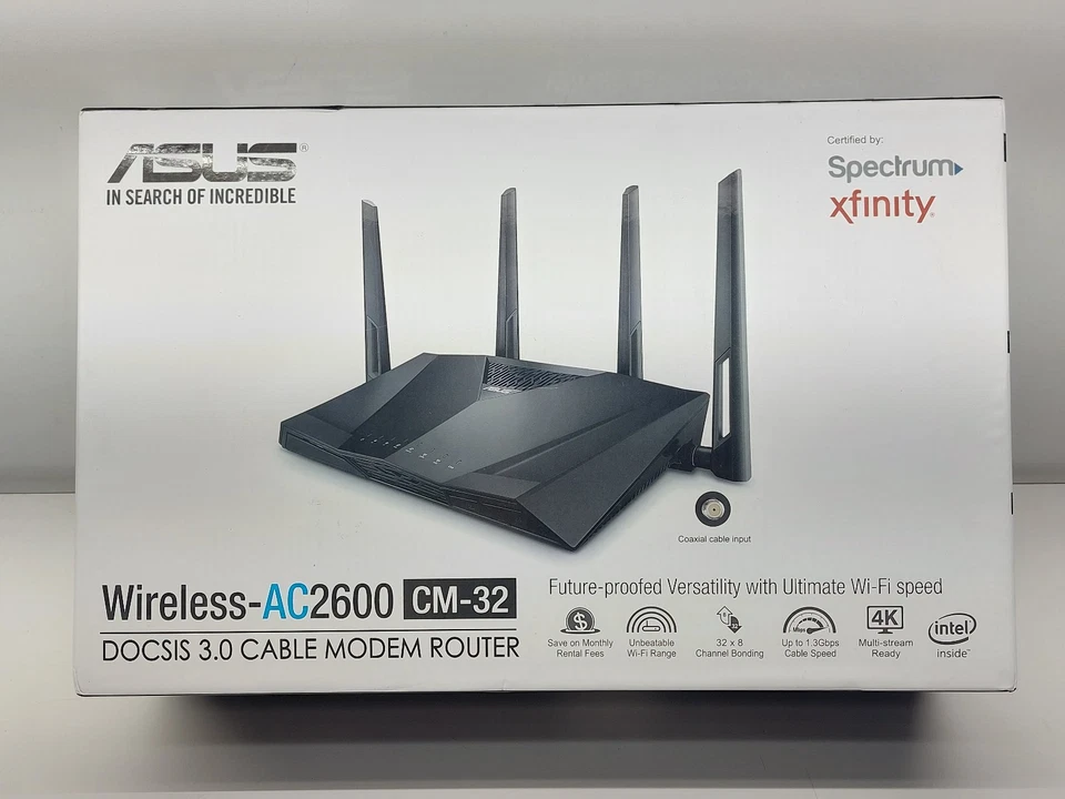 ASUS Wireless AC2600 DOCSIS 3.0 Cable Modem Router CM-32 - Image 2 of 4