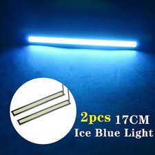 10x 12v Led Strip Drl Daytime Running Lights Fog Cob Car Lamp Driving White Blue 10x 12v Led Strip Drl Daytime Running Lights Fog Cob Car Lamp Driving White Blue