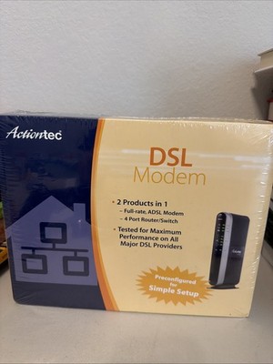 ACTIONTEC GT701D DSL MODEM ROUTER GEU003AD3B-01F ADSL NEW