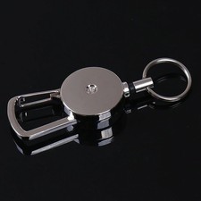 Retractable Keychain Badge Holder Belt Clip Carabiner Reel ID Card Key Ring