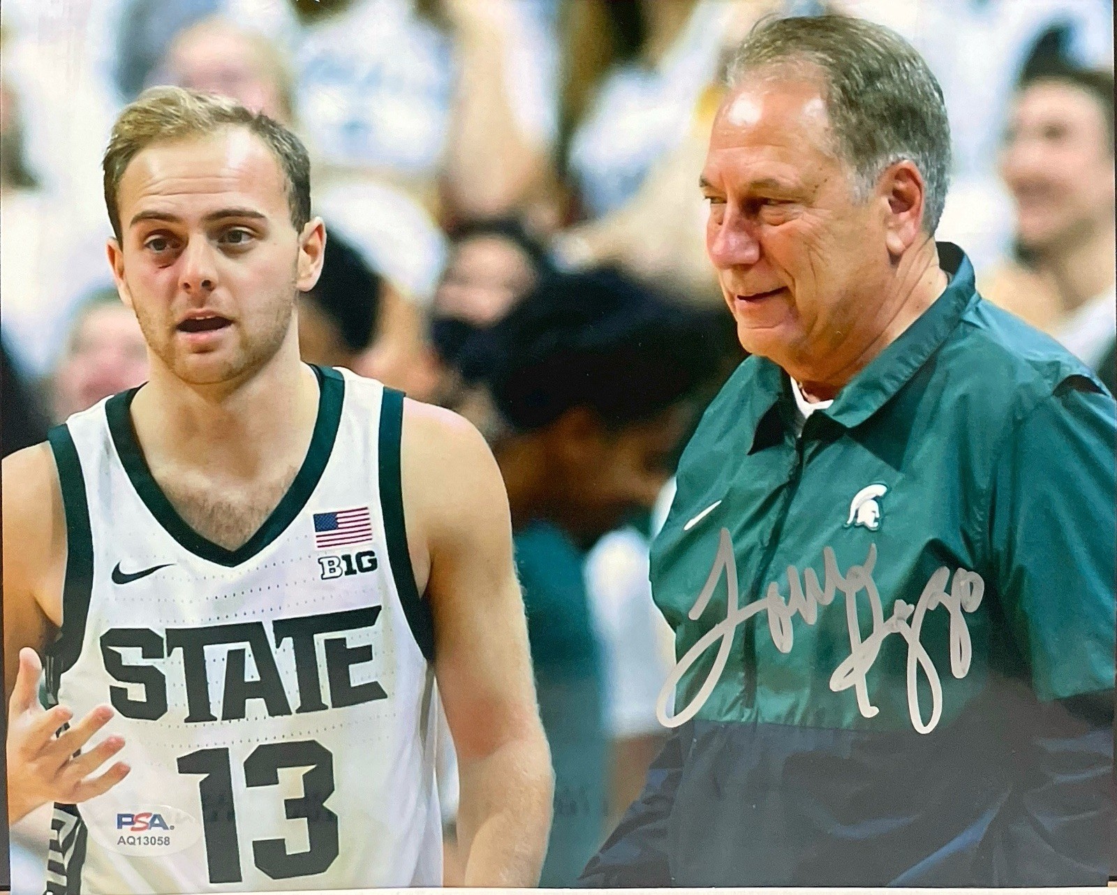 Tom Izzo Autographed Signed Michigan State Spartans MSU 8X10 PHOTO PSA/DNA COA 