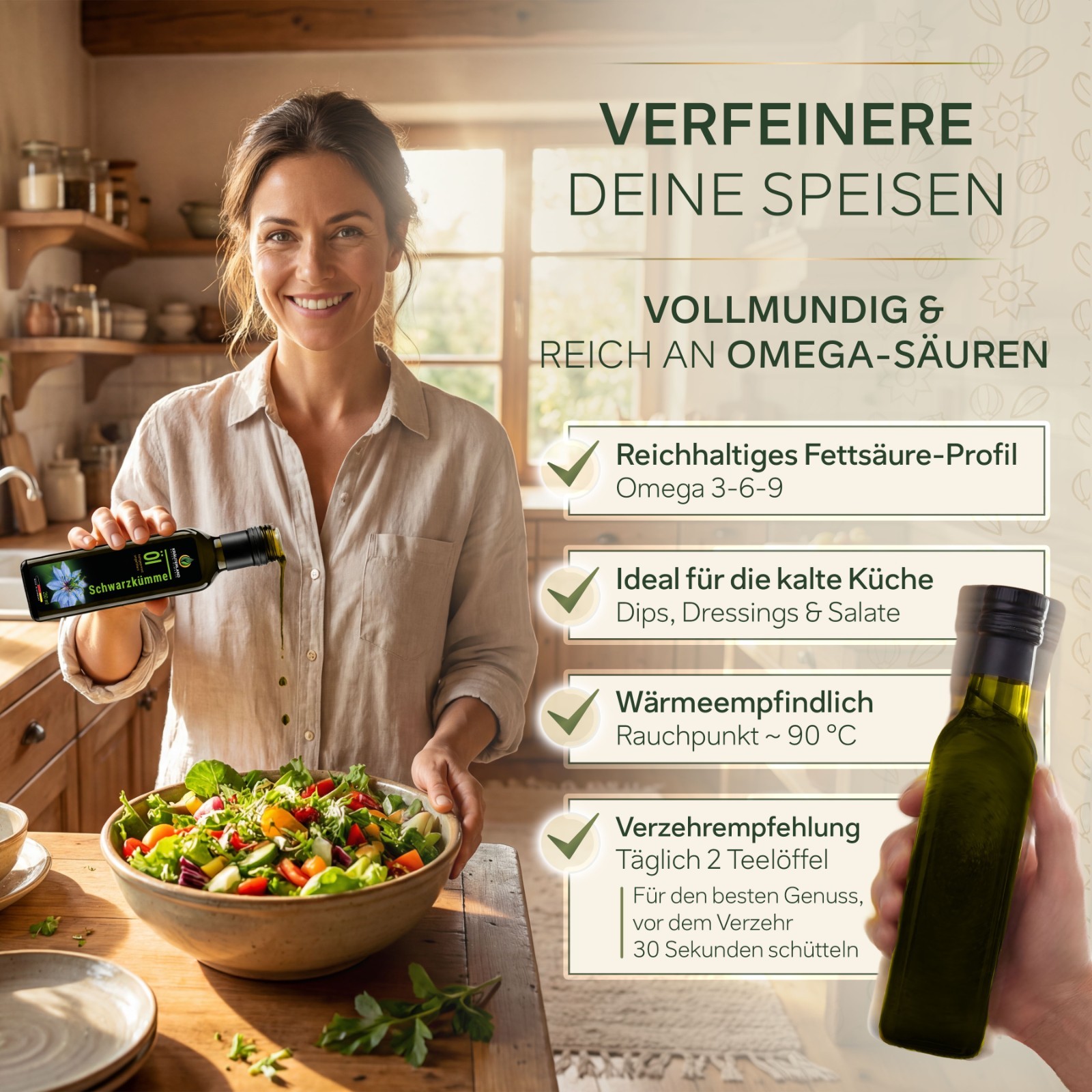 KRÄUTERLAND Schwarzkümmelöl ungefiltert 1L ägyptisch kaltgepresst Nigella sativa 5