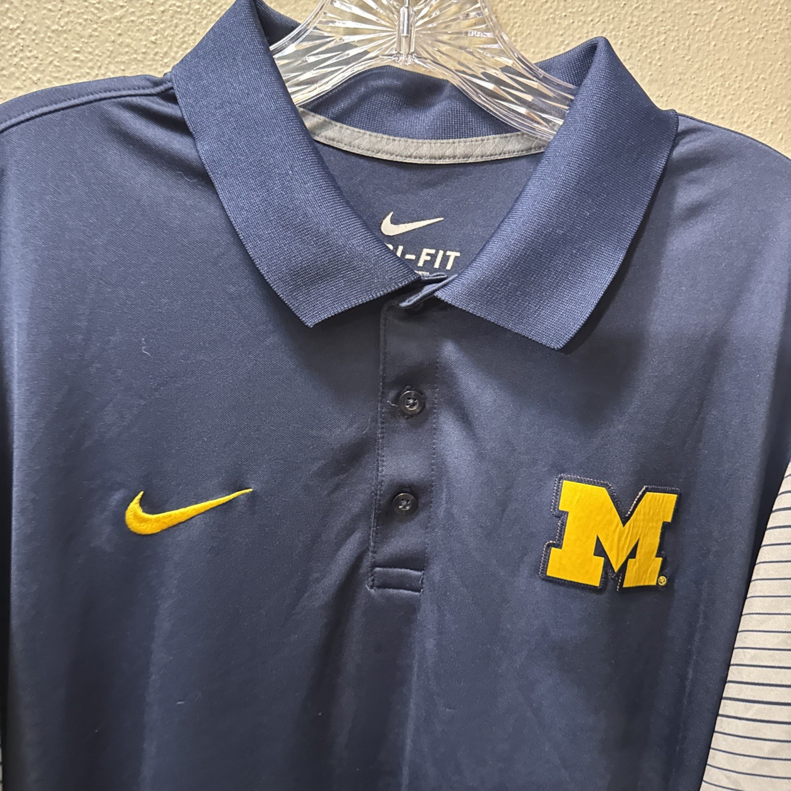 Men's Nike Dri-Fit Michigan Wolverines Performance Short Sleeve Polo SZ XXL