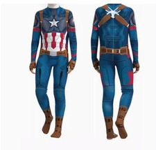 Super Hero Captain America Adult/Kids Cosplay Jumpsuit Stage Costume Halloween