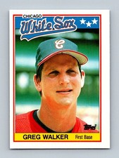 1988 Topps UK Mini Greg Walker #83 White Sox First Base Baseball Card NM