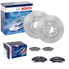 BOSCH BREMSSCHEIBEN 258mm + BELÄGE VORNE passend für HONDA JAZZ II 2 GD