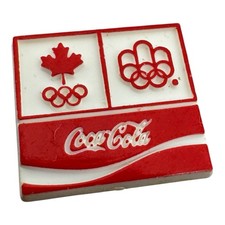 Vintage Coca-Cola 1976 Montreal Olympics Canada Lapel Pin Red White 