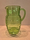 vintage green Anchor Hocking uranium depression glass