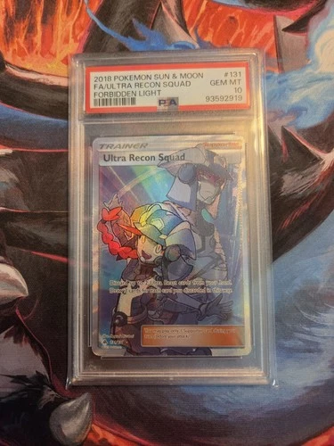 PSA 10 ULTRA RECON SQUAD 131 FORBIDDEN LIGHT SUN & MOON POKEMON GEM MINT