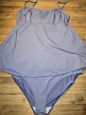 LUXUS PUR: Anita Tankini 9606, Gr. 46 Cup B,blau-weiß-kariert,sehr guter Zustand - Bild 1 von 4