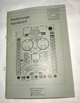 Für Spielautomaten Geldspielautomat ADP Merkur Bedienungshandbuch 1992 Joker 21