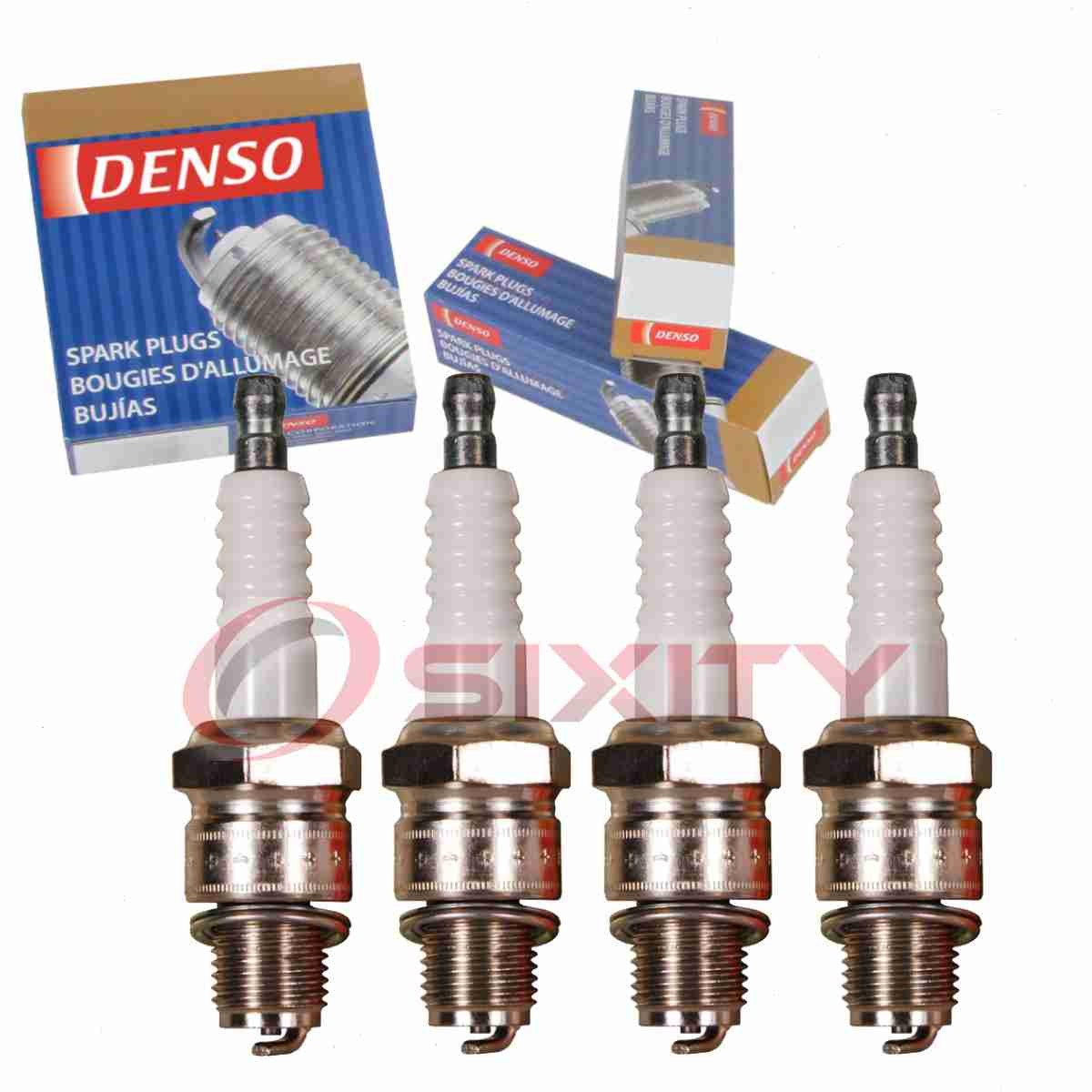 4 pc DENSO 4054 Standard Spark Plugs for W27FSR 4522 Ignition Wire Secondary yj
