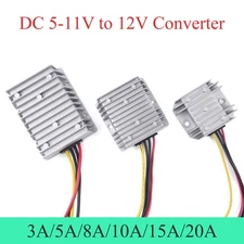 DC 5-11V to 12V Boost Step-Up Converter 3A 5A 8A 10A 15A Auto Voltage Regulator