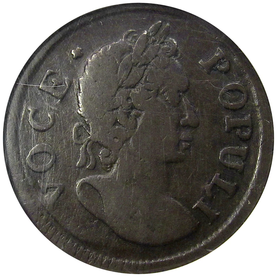 1760 1/2P US COLONIAL  VOCI POPULI  NO P  NGC F12  ~ CHOICE PLANCHET! - Image 2 of 4