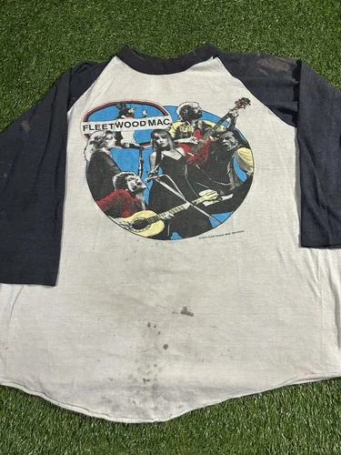 Fleetwood Mac The Tusk Tour Raglan T Shirt L/XL 1970s vintage concert t-shirt, vintage, size XL, single stitch, B+ condition