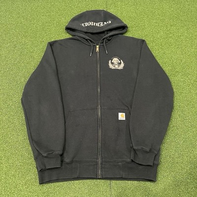 Carhartt x OLD OVERHOLT  Whiskey Full Zip Hoodie Jacket Fleece Size Medium RARE