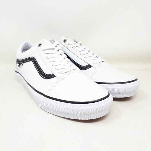 Vans Skate Old Skool Leder weiß authentisch klassisch Herren Größe 11,5 Schuh Sneaker - Bild 4 von 12