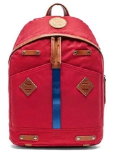 New Give Will Leather Goods Canvas Campus Laptop Backpack RED Kids Pockets