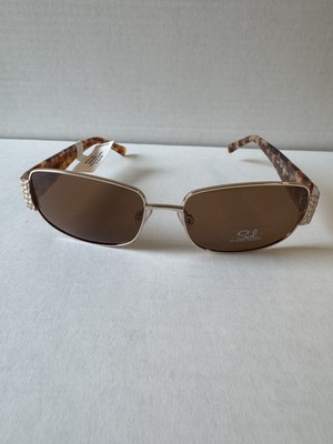 Sol by Daisy Fuentes Rx able Polarized Sunglasses, Tortoise, Gold 057, 57-16-130
