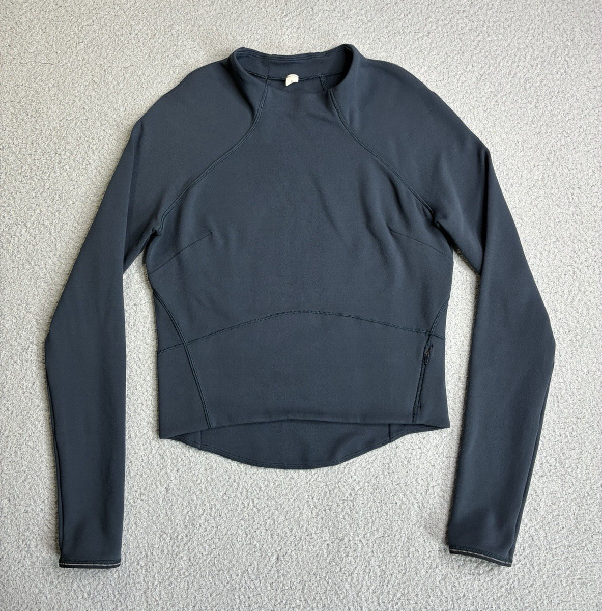 Lululemon Hill and Valley Mock Neck Rulu Pullover Womens 4 Blue Gym Training