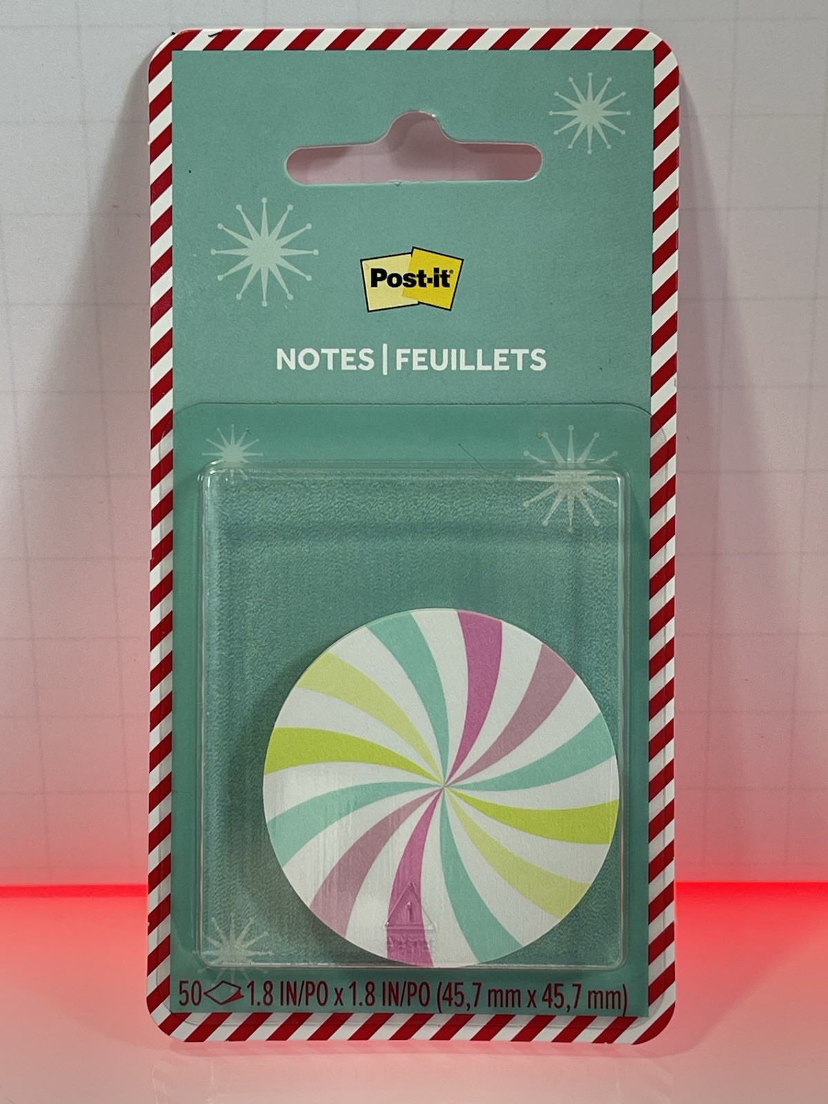 Post-It Jingle Sticky Notes Candy Design 1.8 In x 1.8 In 1 Round Multi Color USA