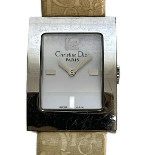 Authentique montre bracelet pour femme DIOR/ChristianDior Malice Square D78 109 EF2959 beige