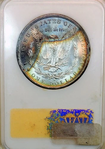 1884 O MORGAN NGC MS65 INSANE DUAL RAINBOW! RARE OLD FATTY! UNREAL   NR #G64399