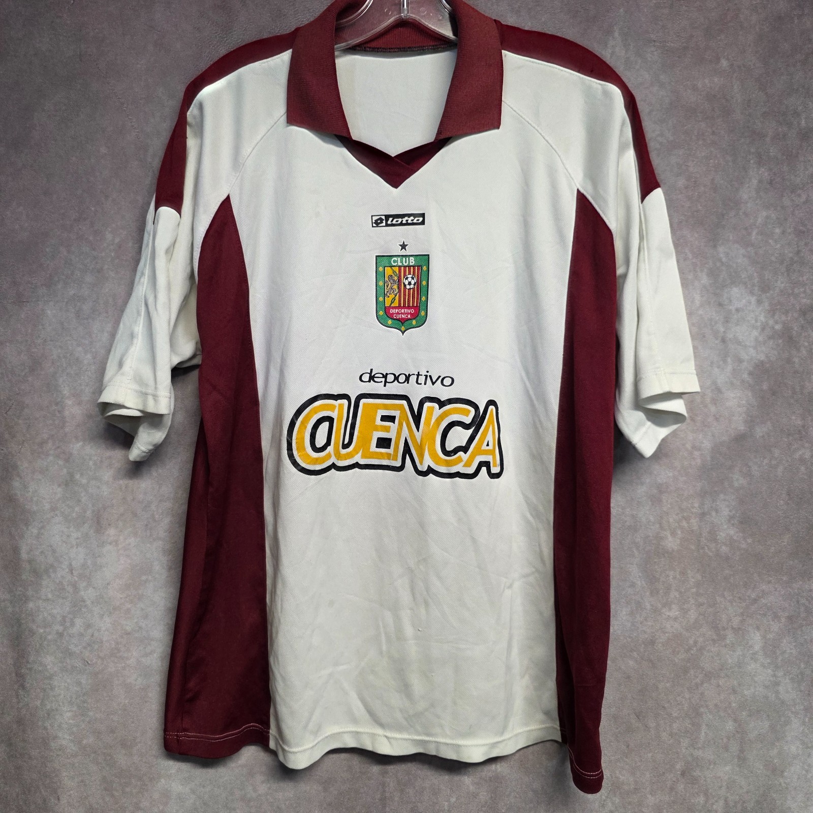 Rare Vintage Lotto DEPORTIVO CUENCA Soccer Futbol Jersey Mens L