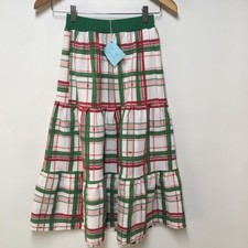 Skirt Flannel Girl 10/12 Green Plaid Ruffle Tier 100 Cotton Mom and Pop's Kids