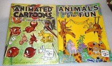 CLEARANCE SALE 5. 55 Lot of 2 VTG Walter Foster How to Draw Animals  Cartoons