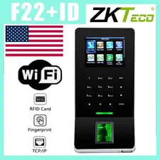 ZKTeco ZK-F22+ID WiFi Biometric Fingerprint Door Access Time Attendance 2.4-inch