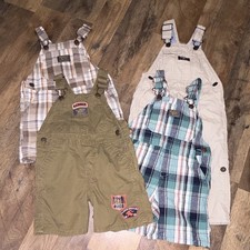 VTG OshKosh B'gosh Vestbak Overall One-Piece Lot of 4 18M 100 Cotton