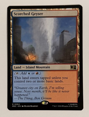 #ad Scorched Geyser 264 MSC Commander: Marvel Super Heroes Magic MTG NM $1.78