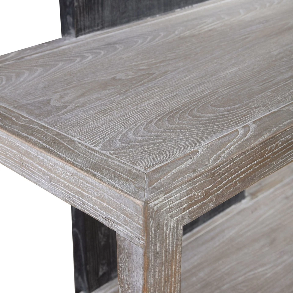 Uttermost 24958 Nicasia 36"W Luxury Designer Asymmetrical Etagere - Grey - Image 3 of 4