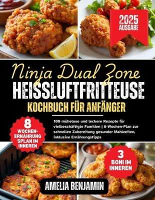 Heißluftfritteuse Ninja Dual Zone 100 Rezepte, 2 Zonen, 4,7L, schwarz - Bild 1 von 2