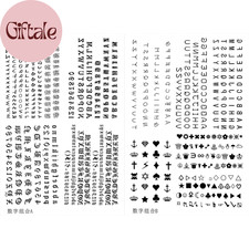 30 Sheet Alphabet Temporary Tattoo Stickers Finger Tattoos Black English Letters