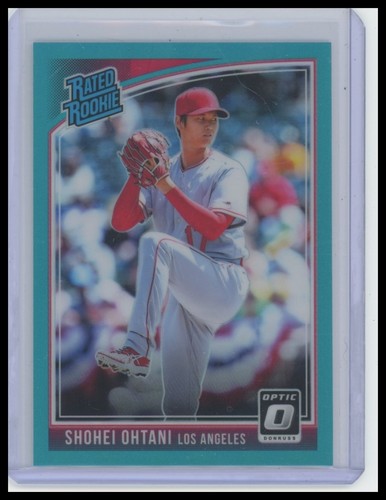 2018 Panini Chronicles Donruss Optic Shohei Ohtani Rated Rookie Aqua /299 #180