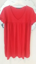 Boohoo Stylish Red Tunic Dress - Size 12