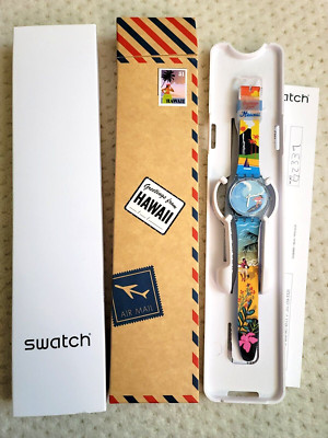 NIB Swatch Hawaii Exclusive Destination Watch Pau Hana Time GZ339