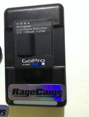 GoPro HD Hero3 Extended Life Rechargeable Battery+Charger/Car Lighter AC/DC Plug