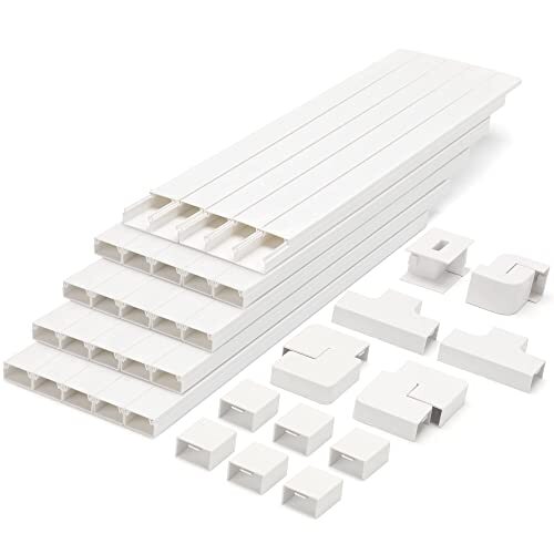 Cord Cover Raceway Kit 392.5 Inch Paintable Cable Concealer Wire Hider for 