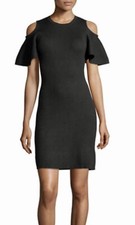 Laundry Black Cold Shoulder Knit Sweater Dress Woman’s Sz-M NEW